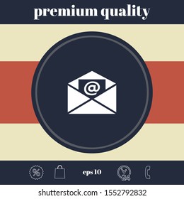 Email symbol icon. Graphic elements for your design