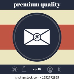 Email symbol icon. Graphic elements for your design