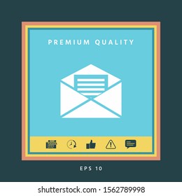 Email symbol icon. Graphic elements for your design