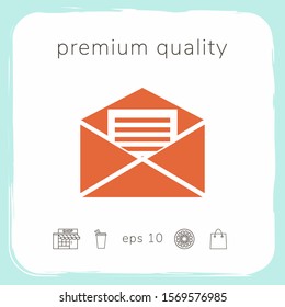 Email symbol icon. Graphic elements for your design