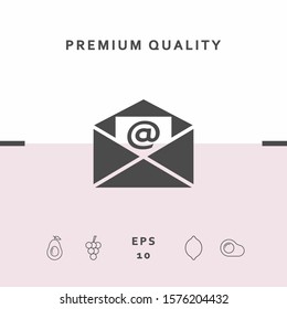 Email symbol icon. Graphic elements for your design
