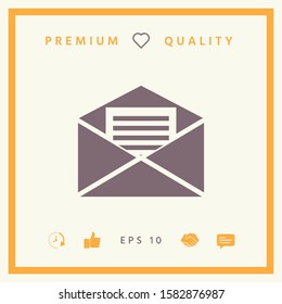 Email symbol icon. Graphic elements for your design