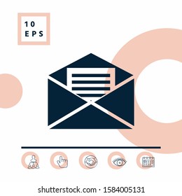 Email symbol icon. Graphic elements for your design