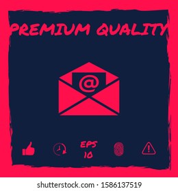 Email symbol icon. Graphic elements for your design