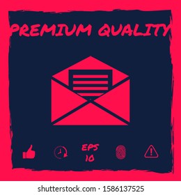 Email symbol icon. Graphic elements for your design