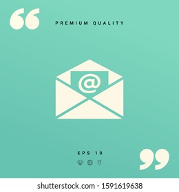 Email symbol icon. Graphic elements for your design