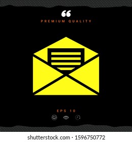 Email symbol icon. Graphic elements for your design