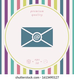 Email symbol icon. Graphic elements for your design