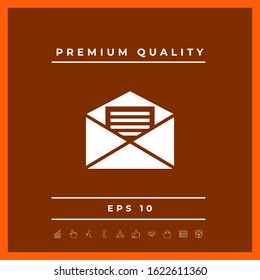 Email symbol icon. Graphic elements for your design