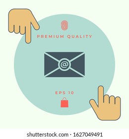 Email symbol icon. Graphic elements for your design