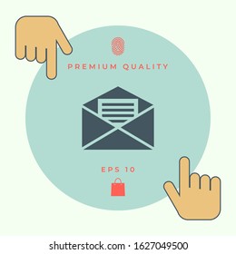 Email symbol icon. Graphic elements for your design
