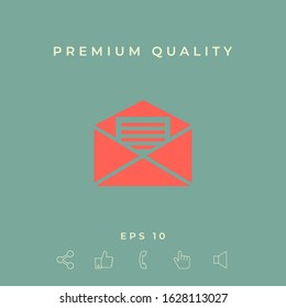 Email symbol icon. Graphic elements for your design