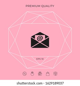 Email symbol icon. Graphic elements for your design