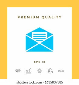 Email symbol icon. Graphic elements for your design