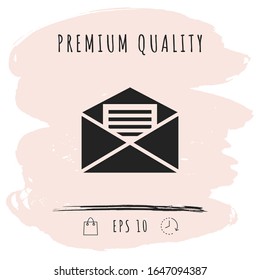 Icono de símbolo de correo electrónico. Elementos gráficos para el diseño
