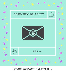 Icono de símbolo de correo electrónico. Elementos gráficos para el diseño