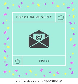 Icono de símbolo de correo electrónico. Elementos gráficos para el diseño