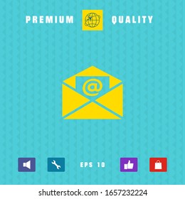 Email symbol icon. Graphic elements for your design