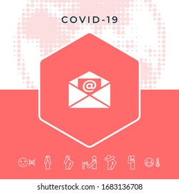 Email symbol icon. Graphic elements for your design