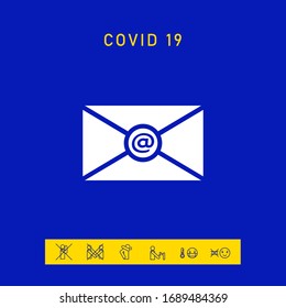 Email symbol icon. Graphic elements for your design