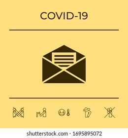 Icono de símbolo de correo electrónico. Elementos gráficos para el diseño