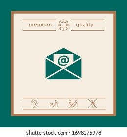Email symbol icon. Graphic elements for your design
