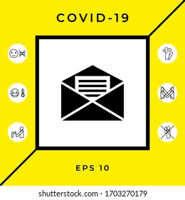 Icono de símbolo de correo electrónico. Elementos gráficos para el diseño