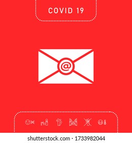 Email symbol icon. Graphic elements for your design