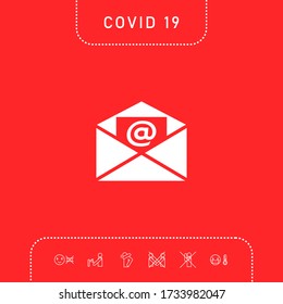 Email symbol icon. Graphic elements for your design