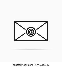 Icono de símbolo de correo electrónico. Elementos gráficos. Boletín informativo. Ilustración vectorial eps 10