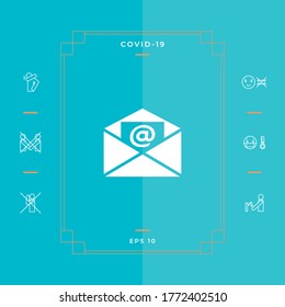 Email symbol icon. Graphic elements for your design