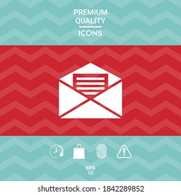 Email symbol icon. Graphic elements for your design