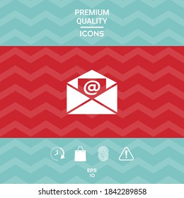 Icono de símbolo de correo electrónico. Elementos gráficos para su diseño