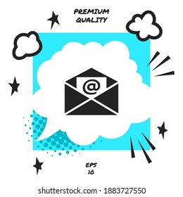 Icono de símbolo de correo electrónico. Elementos gráficos para su diseño