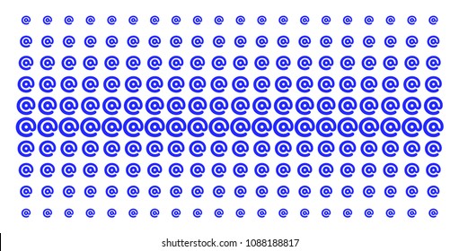 Email symbol icon halftone pattern, constructed for backgrounds, covers, templates and abstract concepts. Vector email symbol objects organized into halftone matrix.