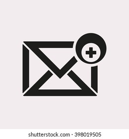 email symbol  icon, vector illustration. Flat design style