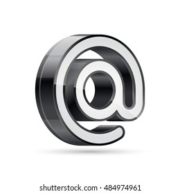 Email symbol. AT icon. E-mail vector illustration.