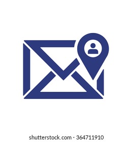   email symbol isolated icon, vector illustration. Flat design style.