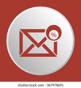   email symbol isolated icon, vector illustration. Flat design style.