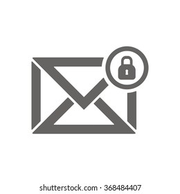   email symbol isolated icon, vector illustration. Flat design style.