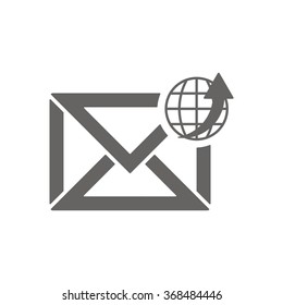   email symbol isolated icon, vector illustration. Flat design style.