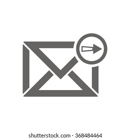   email symbol isolated icon, vector illustration. Flat design style.