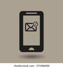   email symbol isolated icon, vector illustration. Flat design style.