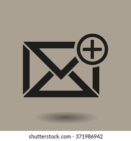   email symbol isolated icon, vector illustration. Flat design style.