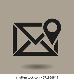   email symbol isolated icon, vector illustration. Flat design style.