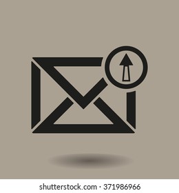   email symbol isolated icon, vector illustration. Flat design style.