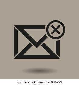  email symbol isolated icon, vector illustration. Flat design style.