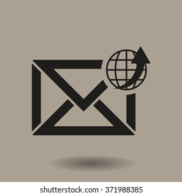   email symbol isolated icon, vector illustration. Flat design style.
