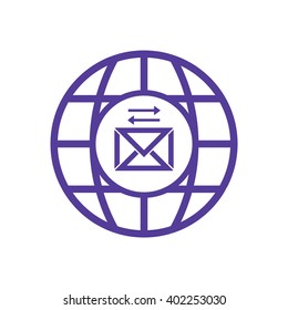  email symbol isolated icon, vector illustration.  Flat design  