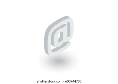 email symbol isometric flat icon. 3d vector colorful illustration. Pictogram isolated on white background